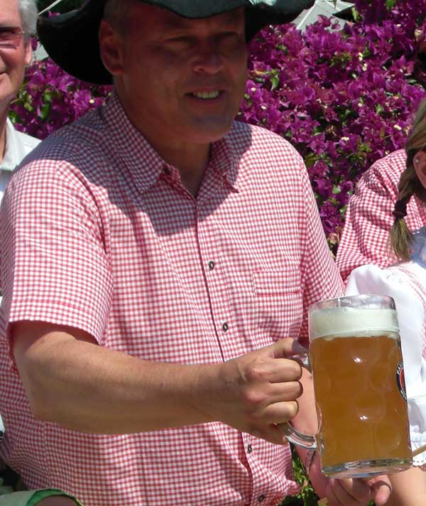 Christian Jaletzke beim Bier geniessen